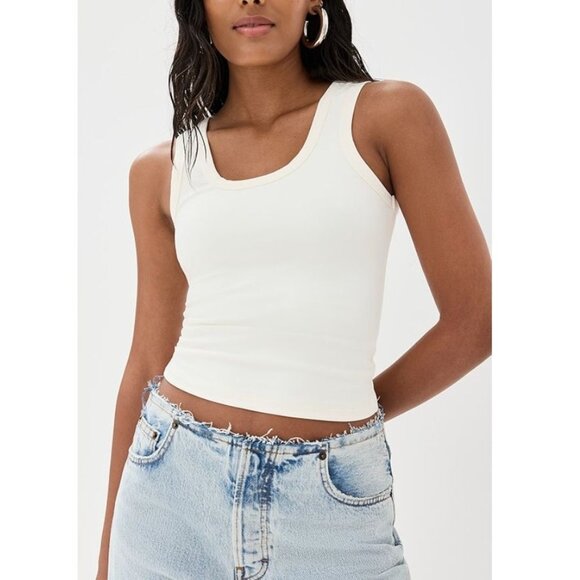 NWT LIONESS The Essential Tank Top Porcelain White Size XS - Picture 1 of 4